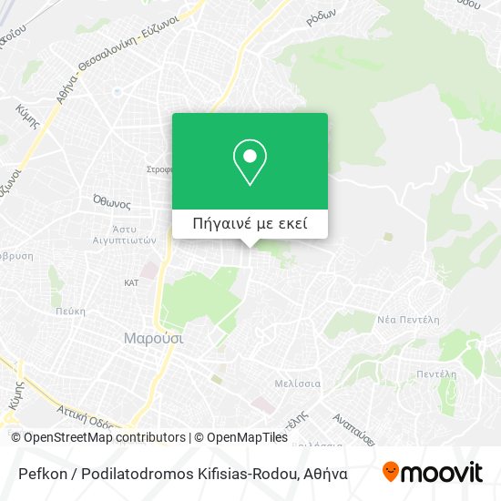 Pefkon / Podilatodromos Kifisias-Rodou χάρτης