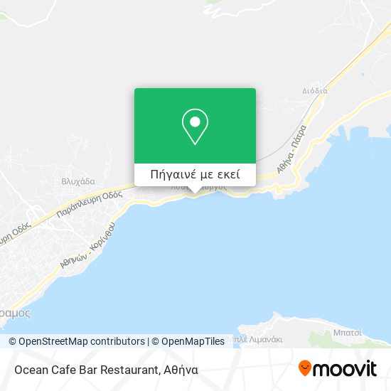 Ocean Cafe Bar Restaurant χάρτης