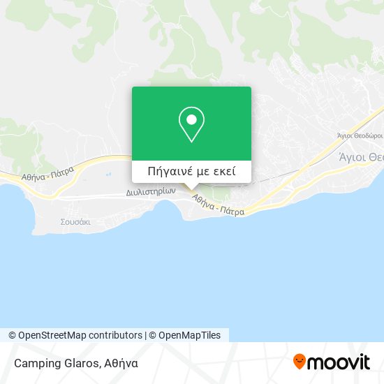 Camping Glaros χάρτης