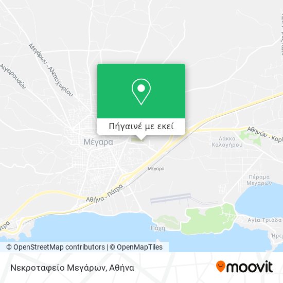 Νεκροταφείο Μεγάρων χάρτης