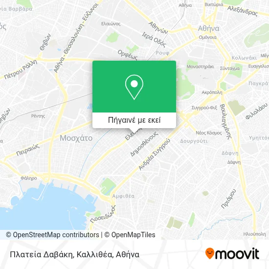 Πλατεία Δαβάκη, Καλλιθέα χάρτης