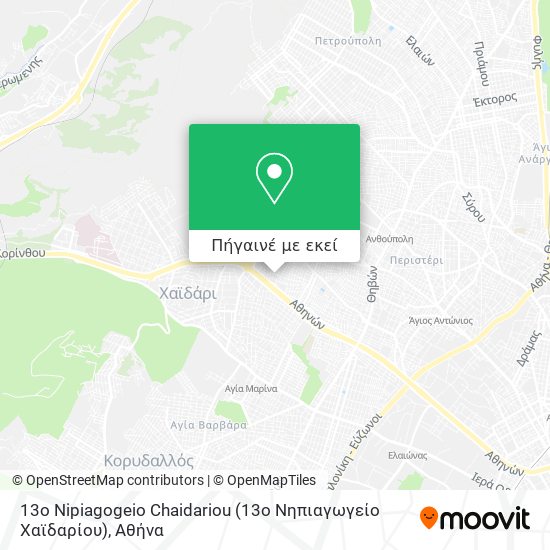 13o Nipiagogeio Chaidariou (13ο Νηπιαγωγείο Χαϊδαρίου) χάρτης