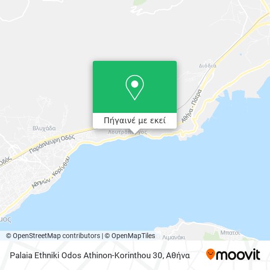 Palaia Ethniki Odos Athinon-Korinthou 30 χάρτης