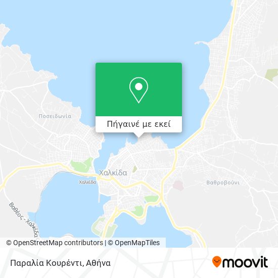 Παραλία Κουρέντι χάρτης