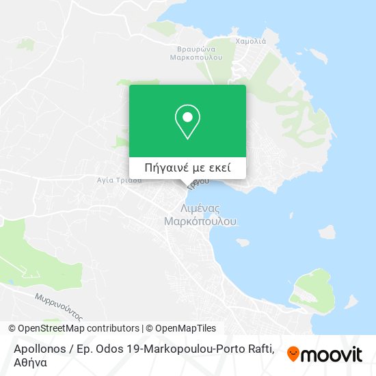Apollonos / Ep. Odos 19-Markopoulou-Porto Rafti χάρτης