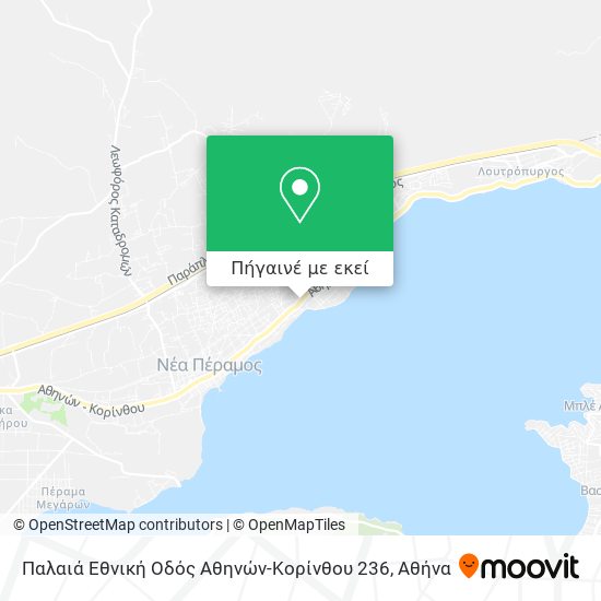 Παλαιά Εθνική Οδός Αθηνών-Κορίνθου 236 χάρτης