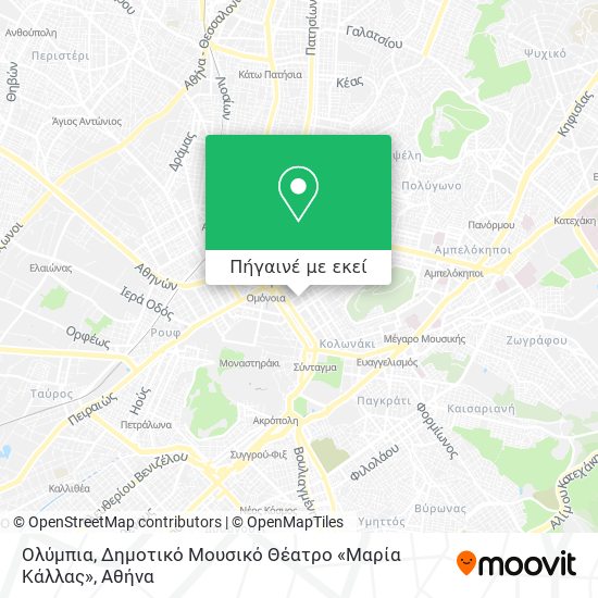 Ολύμπια, Δημοτικό Μουσικό Θέατρο «Μαρία Κάλλας» χάρτης