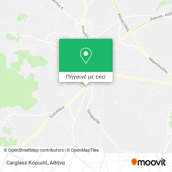 Carglass Κορωπί χάρτης