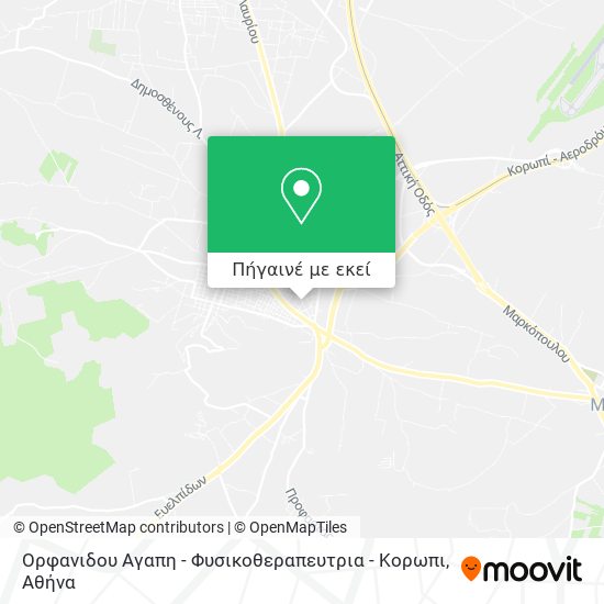 Ορφανιδου Αγαπη - Φυσικοθεραπευτρια - Κορωπι χάρτης