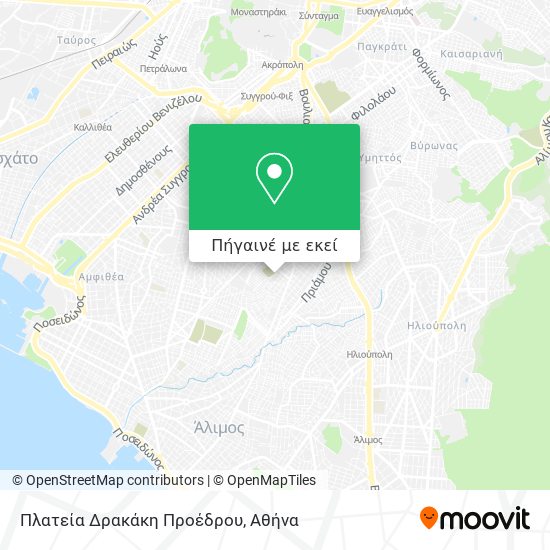Πλατεία Δρακάκη Προέδρου χάρτης