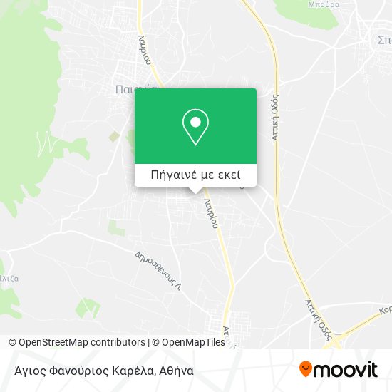 Άγιος Φανούριος Καρέλα χάρτης