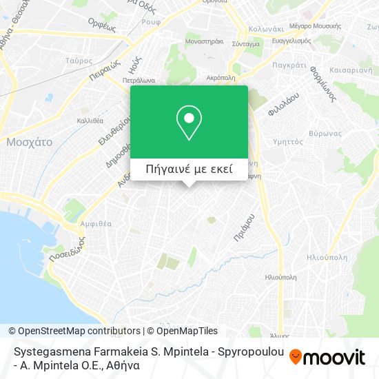 Systegasmena Farmakeia S. Mpintela - Spyropoulou - A. Mpintela O.E. χάρτης