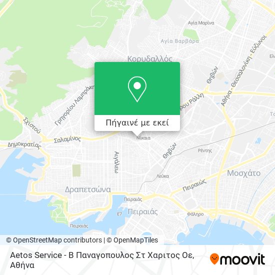 Aetos Service - Β Παναγοπουλος Στ Χαριτος Οε χάρτης