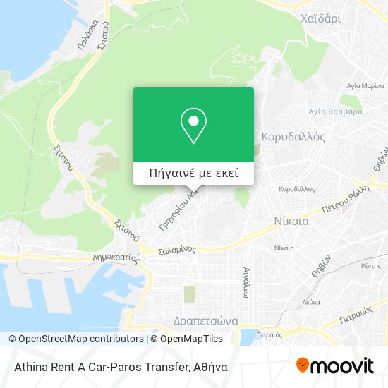 Athina Rent A Car-Paros Transfer χάρτης