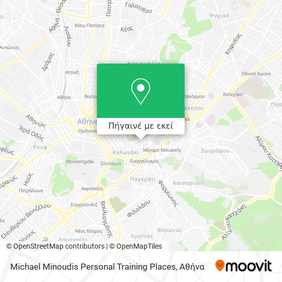 Michael Minoudis Personal Training Places χάρτης