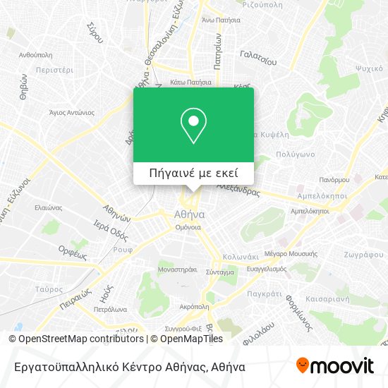 Εργατοϋπαλληλικό Κέντρο Αθήνας χάρτης