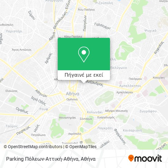 Parking Πόλεων-Αττική-Αθήνα χάρτης