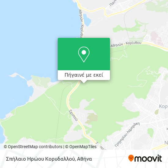 Σπήλαιο Ηρώου Κορυδαλλού χάρτης