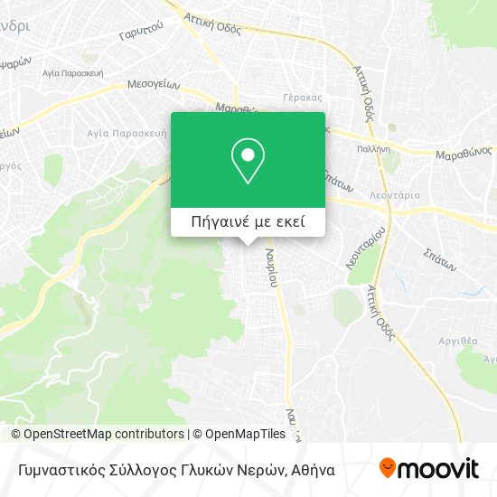 Γυμναστικός Σύλλογος Γλυκών Νερών χάρτης