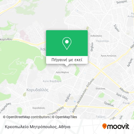 Κρεοπωλείο Μητρόπουλος χάρτης