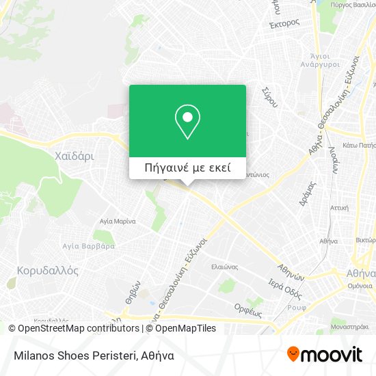 Milanos Shoes Peristeri χάρτης