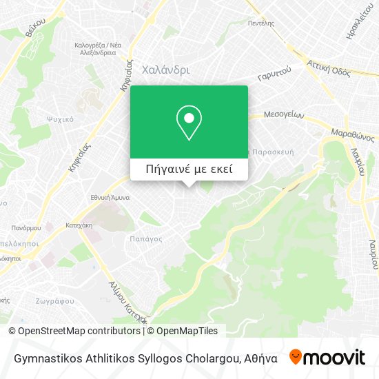 Gymnastikos Athlitikos Syllogos Cholargou χάρτης