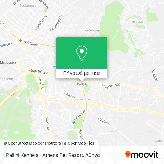 Pallini Kennels - Athens Pet Resort χάρτης
