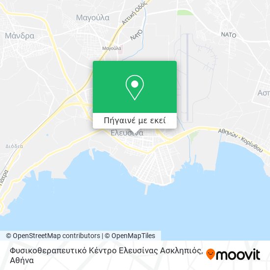 Φυσικοθεραπευτικό Κέντρο Ελευσίνας Ασκληπιός χάρτης