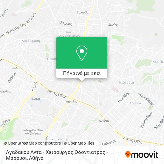Αγαδακου Αντα - Χειρουργος Οδοντιατρος - Μαρουσι χάρτης