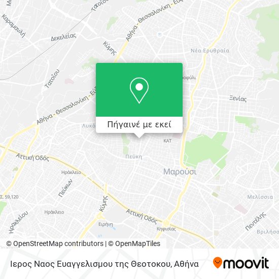 Ιερος Ναος Ευαγγελισμου της Θεοτοκου χάρτης