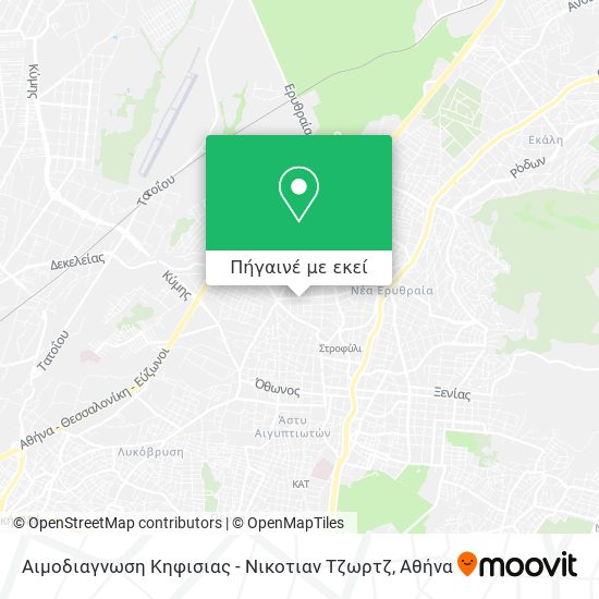 Αιμοδιαγνωση Κηφισιας - Νικοτιαν Τζωρτζ χάρτης