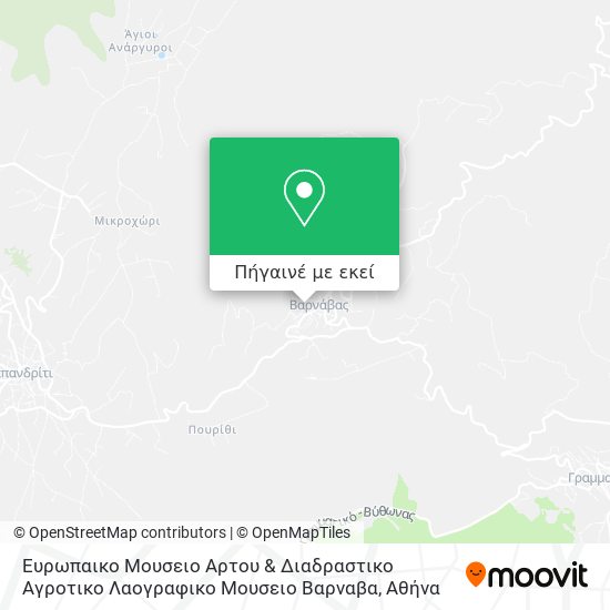 Ευρωπαικο Μουσειο Αρτου & Διαδραστικο Αγροτικο Λαογραφικο Μουσειο Βαρναβα χάρτης