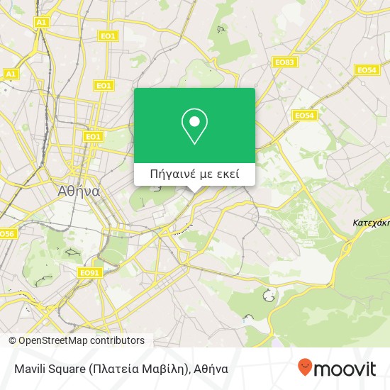 Mavili Square (Πλατεία Μαβίλη) χάρτης