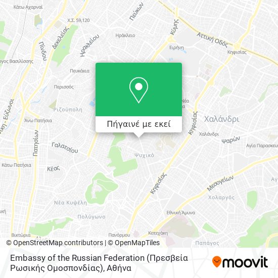 Embassy of the Russian Federation (Πρεσβεία Ρωσικής Ομοσπονδίας) χάρτης