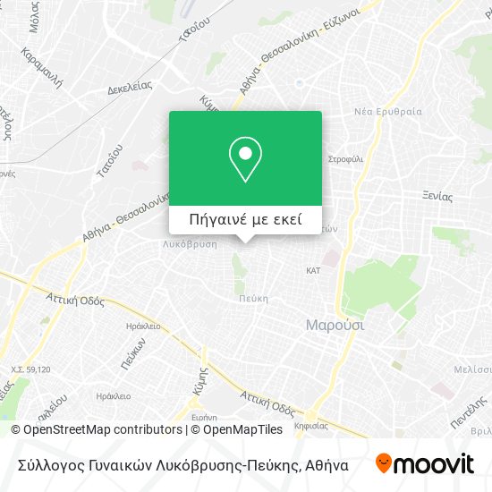 Σύλλογος Γυναικών Λυκόβρυσης-Πεύκης χάρτης