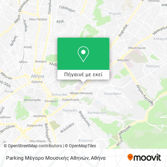 Parking Μέγαρο Μουσικής Αθηνών χάρτης