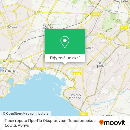 Πρακτορείο Προ-Πο Ολυμπιονίκη Παπαδοπούλου Σοφία χάρτης