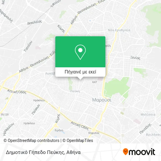 Δημοτικό Γήπεδο Πεύκης χάρτης