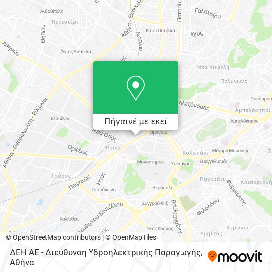 ΔΕΗ ΑΕ - Διεύθυνση Υδροηλεκτρικής Παραγωγής χάρτης