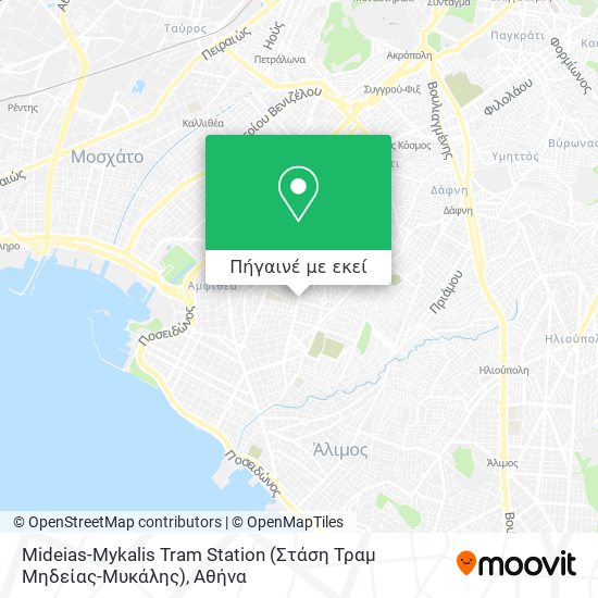 Mideias-Mykalis Tram Station (Στάση Τραμ Μηδείας-Μυκάλης) χάρτης