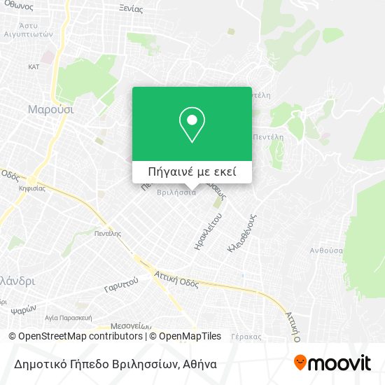 Δημοτικό Γήπεδο Βριλησσίων χάρτης
