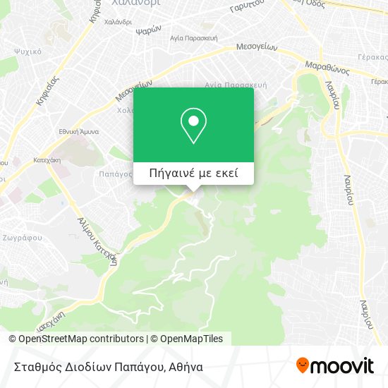 Σταθμός Διοδίων Παπάγου χάρτης