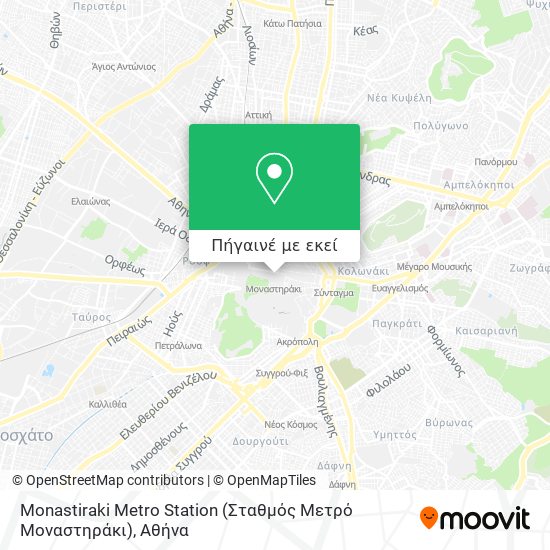 Monastiraki Metro Station (Σταθμός Μετρό Μοναστηράκι) χάρτης