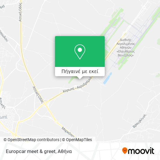 Europcar meet & greet χάρτης