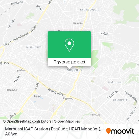 Maroussi ISAP Station (Σταθμός ΗΣΑΠ Μαρούσι) χάρτης