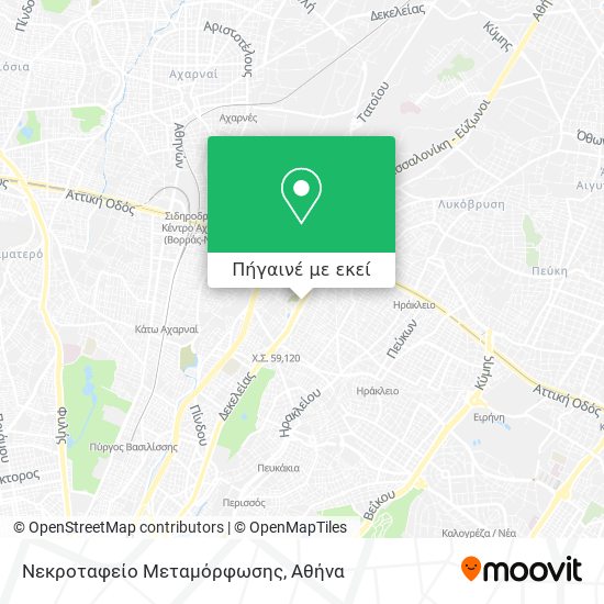 Νεκροταφείο Μεταμόρφωσης χάρτης