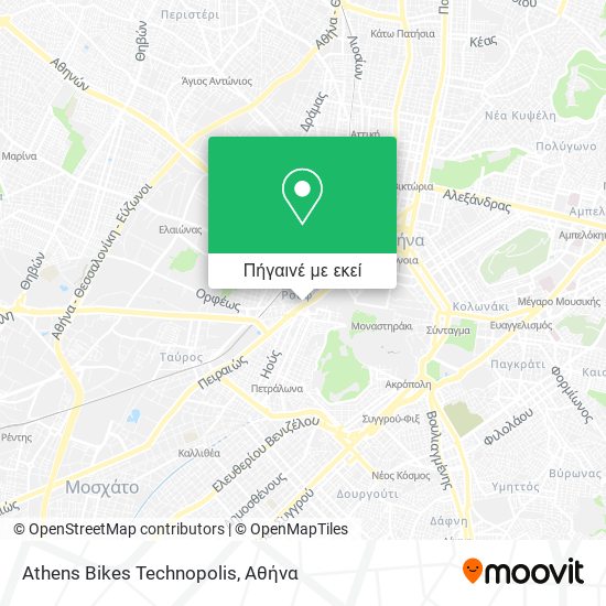 Athens Bikes Technopolis χάρτης