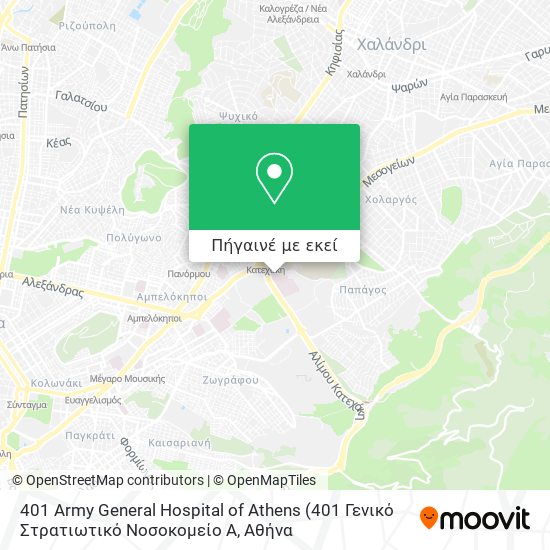 401 Army General Hospital of Athens χάρτης