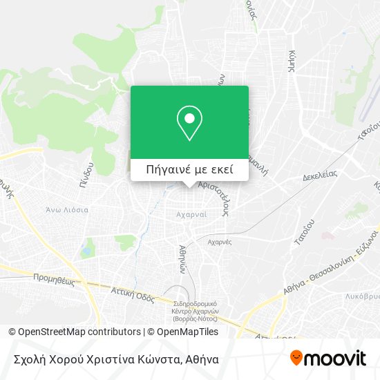 Σχολή Χορού Χριστίνα Κώνστα χάρτης