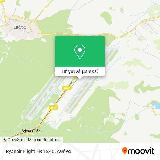Ryanair Flight FR 1240 χάρτης